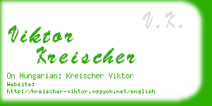 viktor kreischer business card
